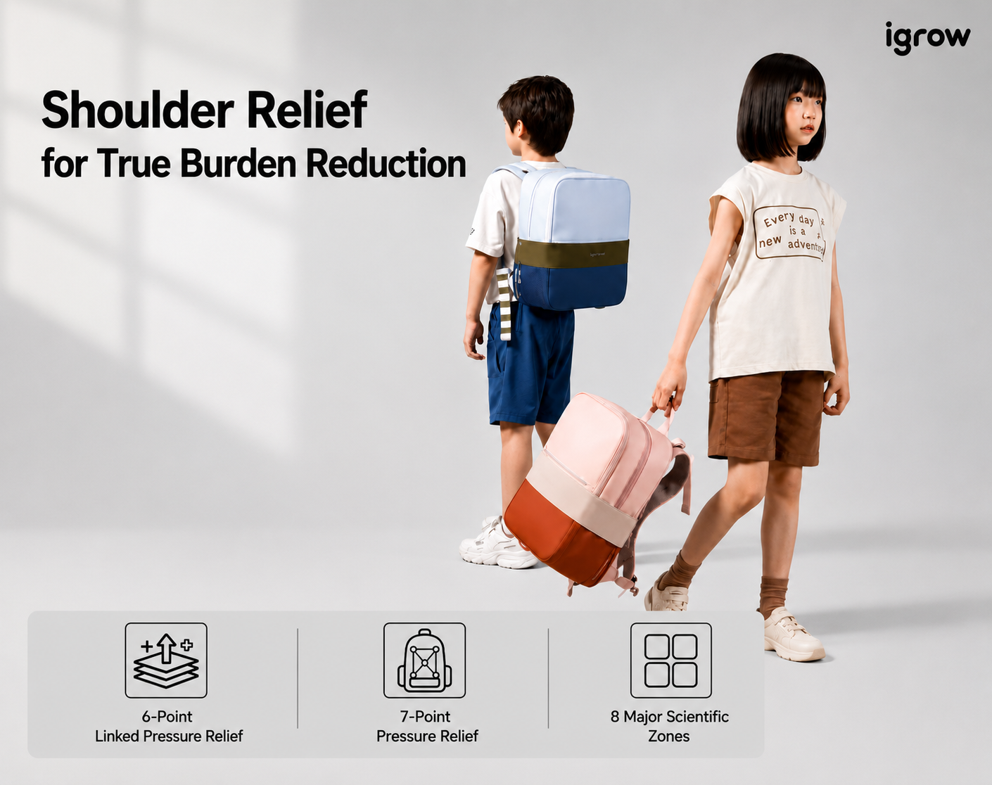 Built-in cross elastic strap and reinforced bottom panel